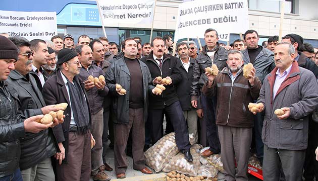 Nevehirli Ve Nideli Patates reticilerinden Protesto