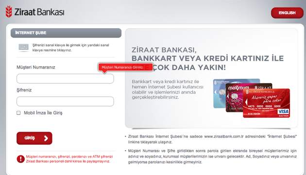 ziraat bankasi internet