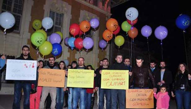 Gda mhendislerinden balonlu eylem