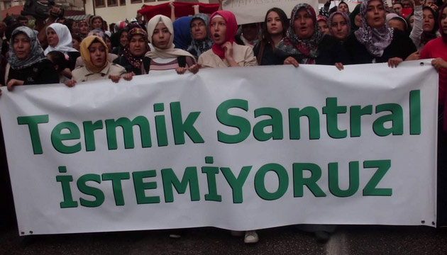 Termik Santral stemeyen Kyllerden Eylem