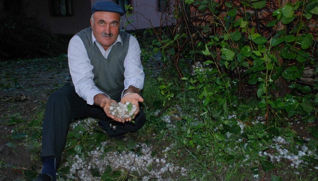 Tarm Arazilerini Dolu Vurdu