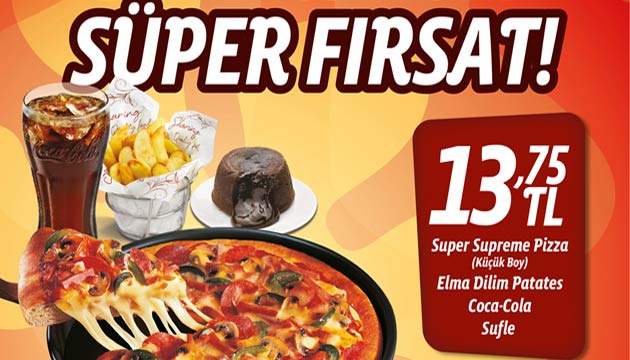 Pizza ve sufle aklarna Sper Men pizza hut