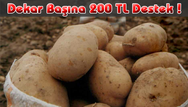 dekar bana 200 TL destek verilecek